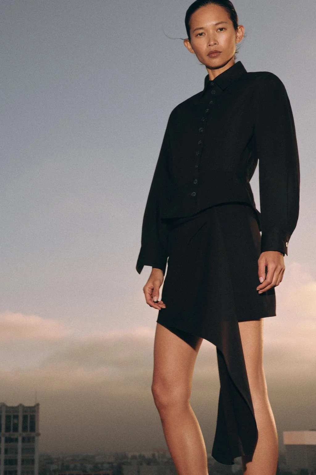 Рубашка с пеплумом на пуговицах коллекции ZW