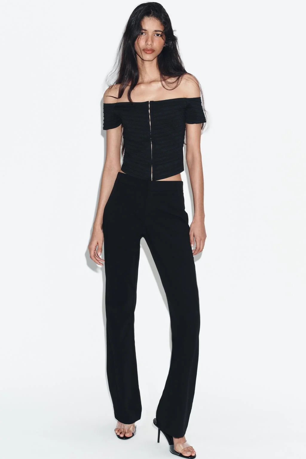 Корсетный вязаный топ