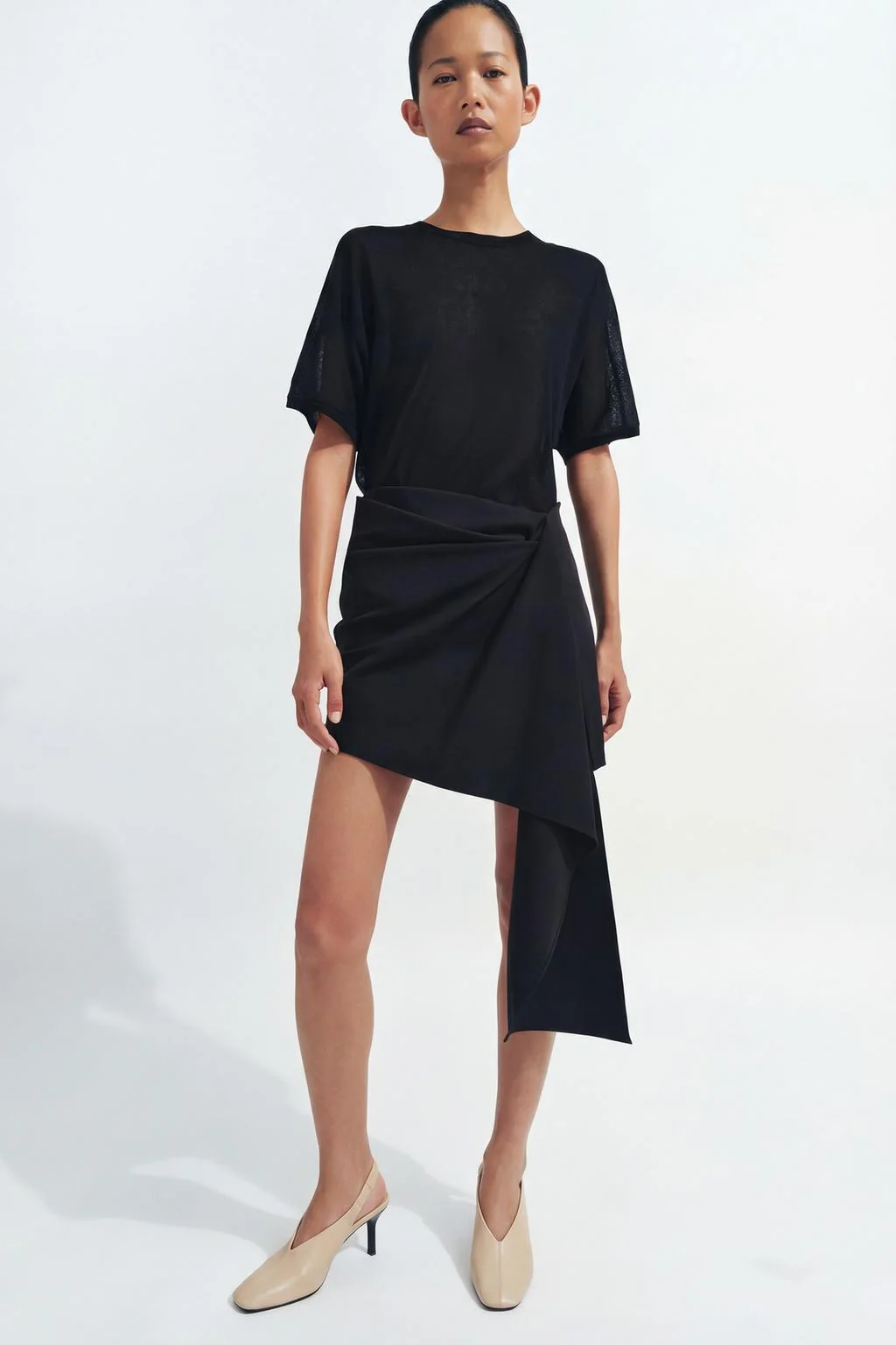 Асимметричная короткая юбка коллекции ZW — Шорты | Бермуды