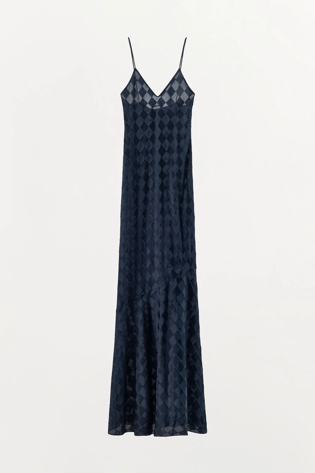 Платье из 100% шелка с жаккардовым узором «аргайл»