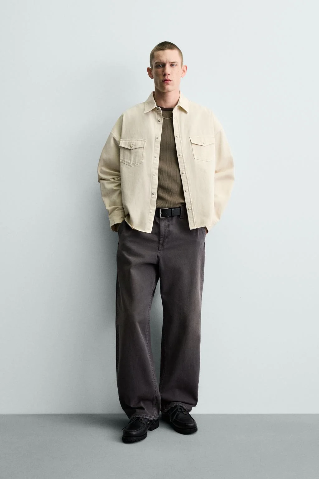 Рубашка relaxed fit — Однотонные