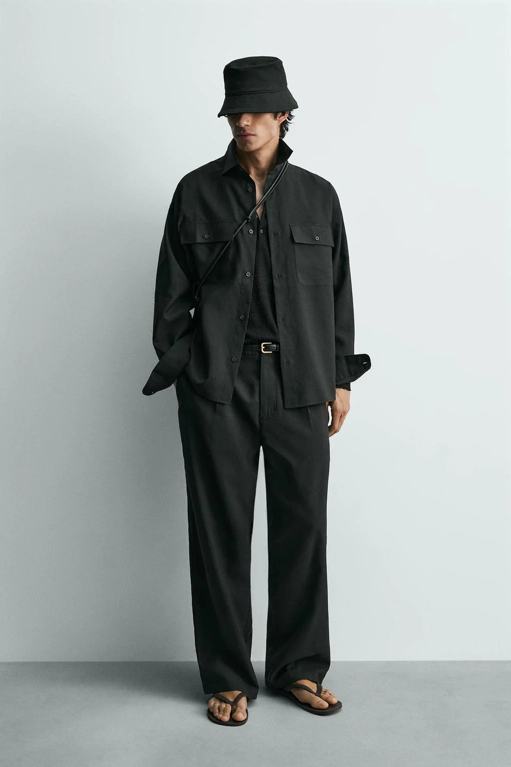 Струящиеся драпированные брюки — Со складками