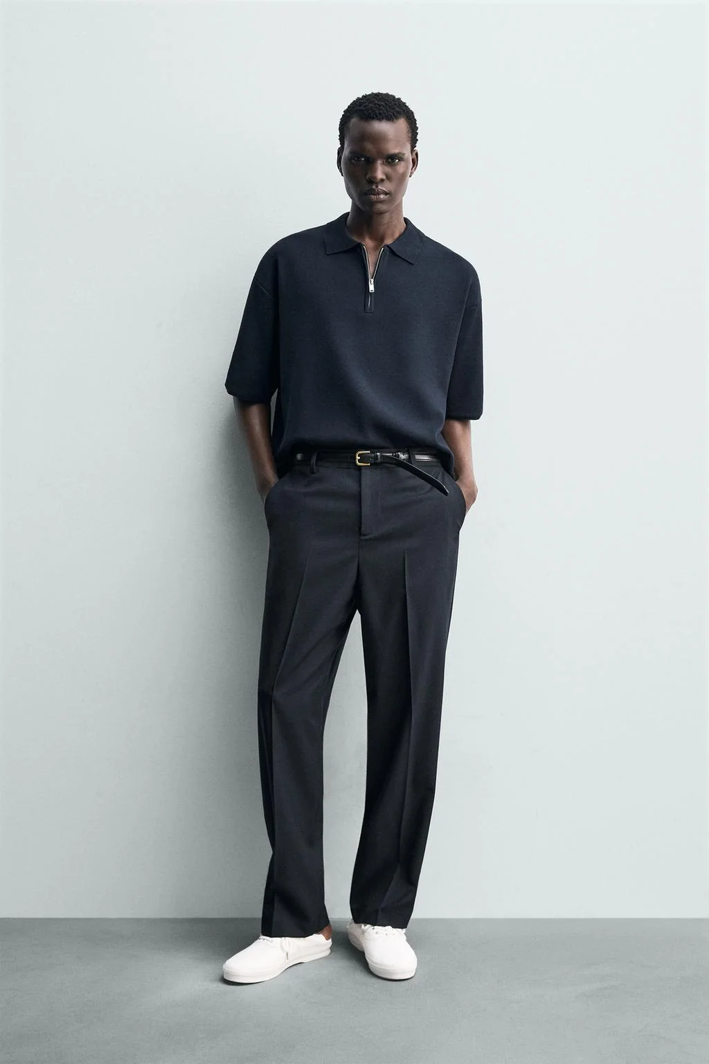 Вязаное поло на молнии — Поло