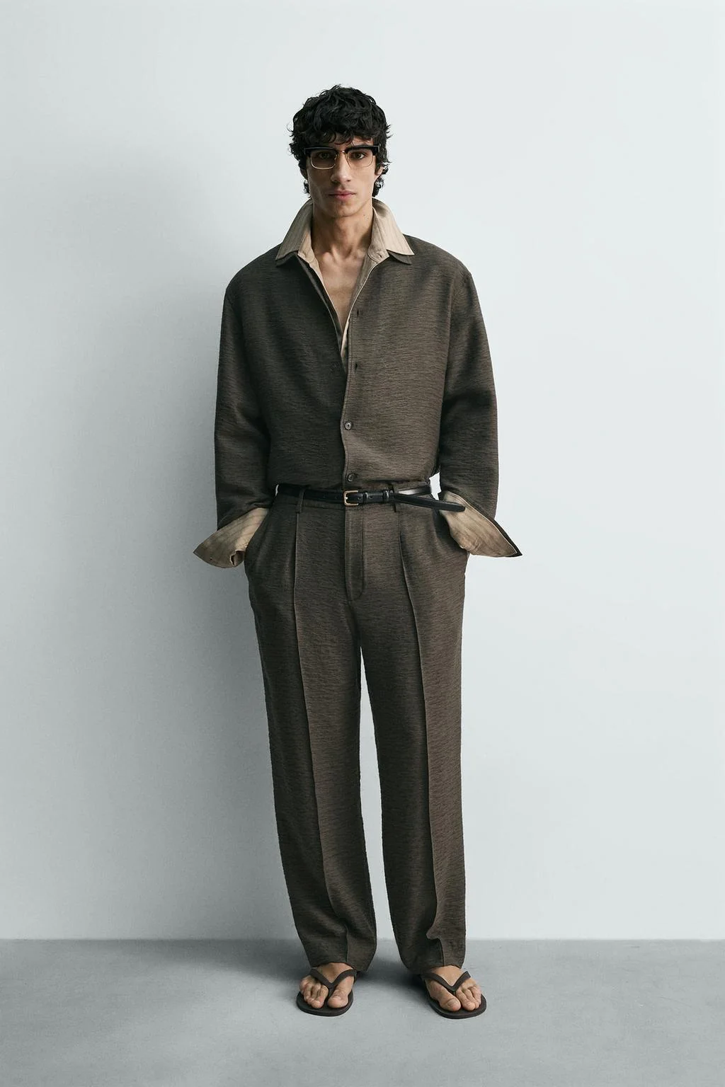 Фактурная рубашка-овершорт — Пиджаки | жилеты