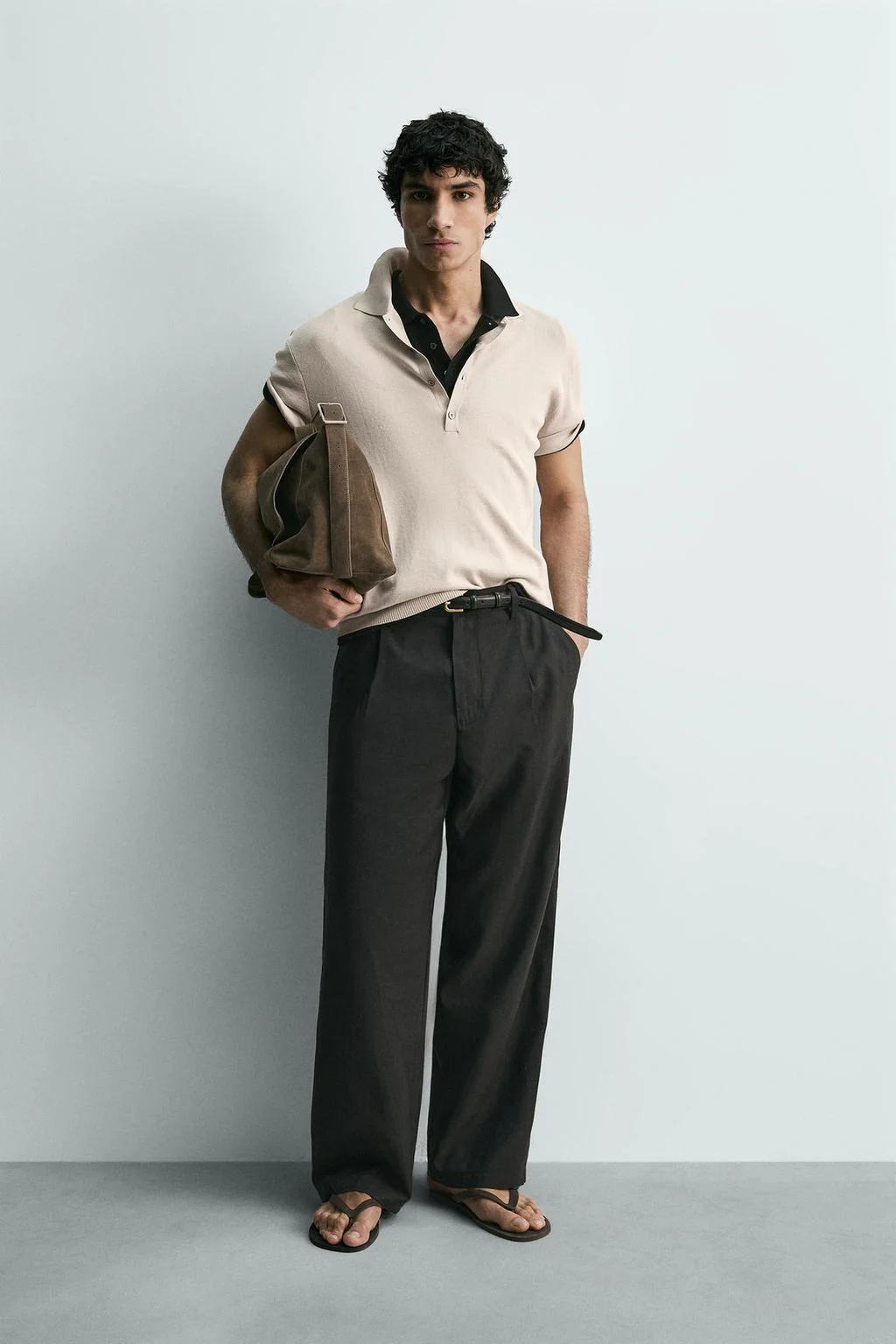 Вязаная поло из хлопковой смеси — Поло