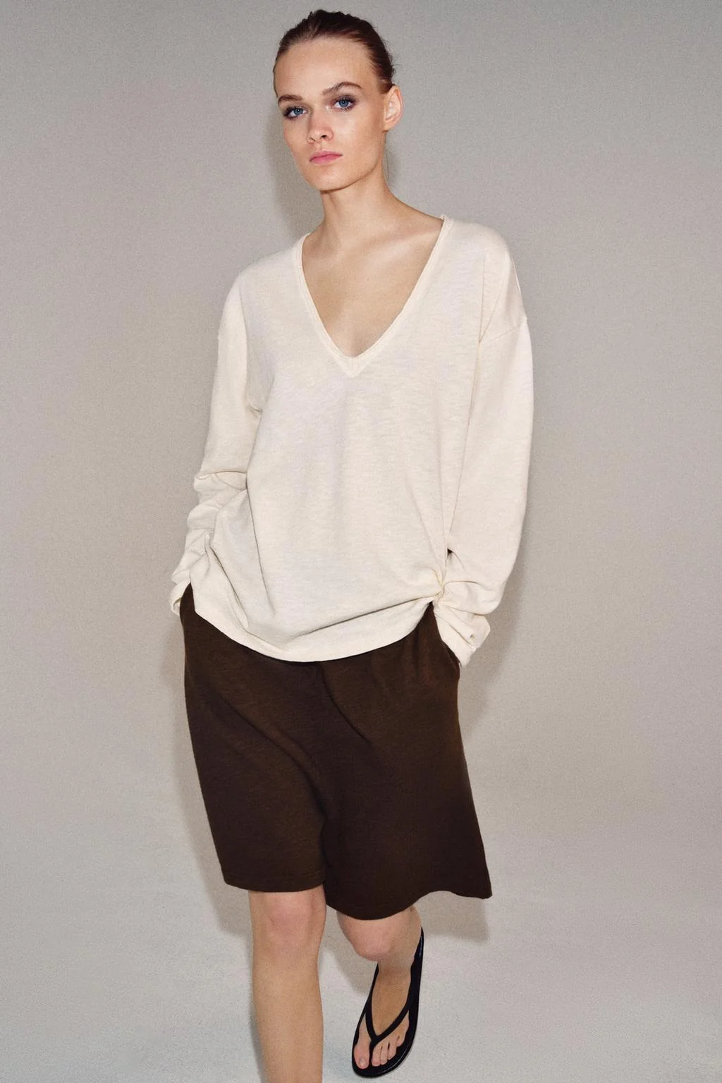 Длинная футболка в деревенском стиле