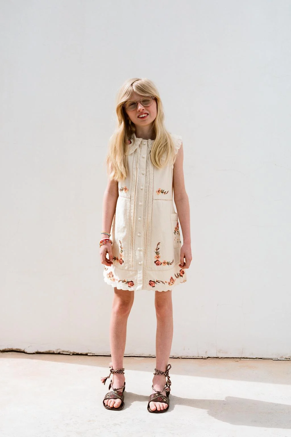 Вышитое платье с воротником Питер Пэн — Специальная серия