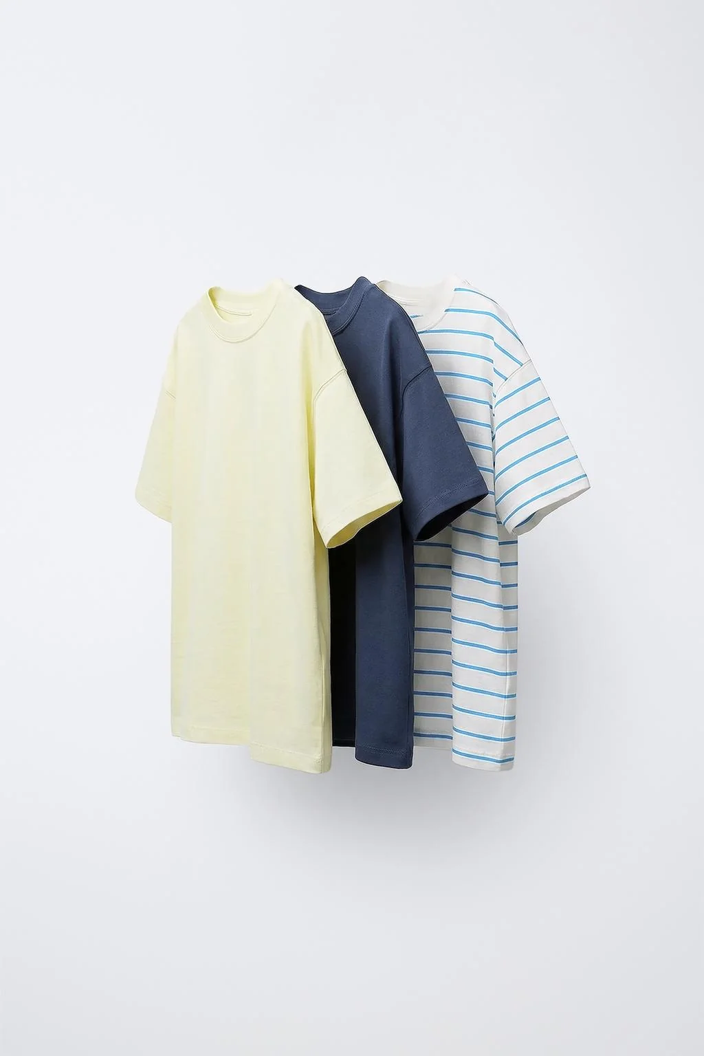 Набор из 3 футболок с коротким рукавом (однотонная и в полоску) — КЛУБ ЧУДЕСНЫХ ДЕТЕЙ