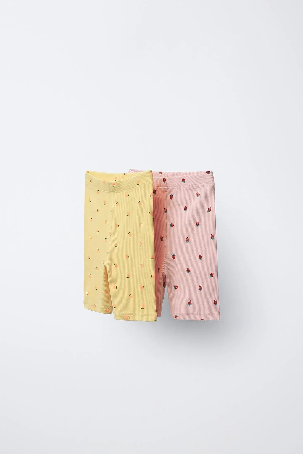 Двойная упаковка ребристых велосипедок, лимоны и клубника — Шорты