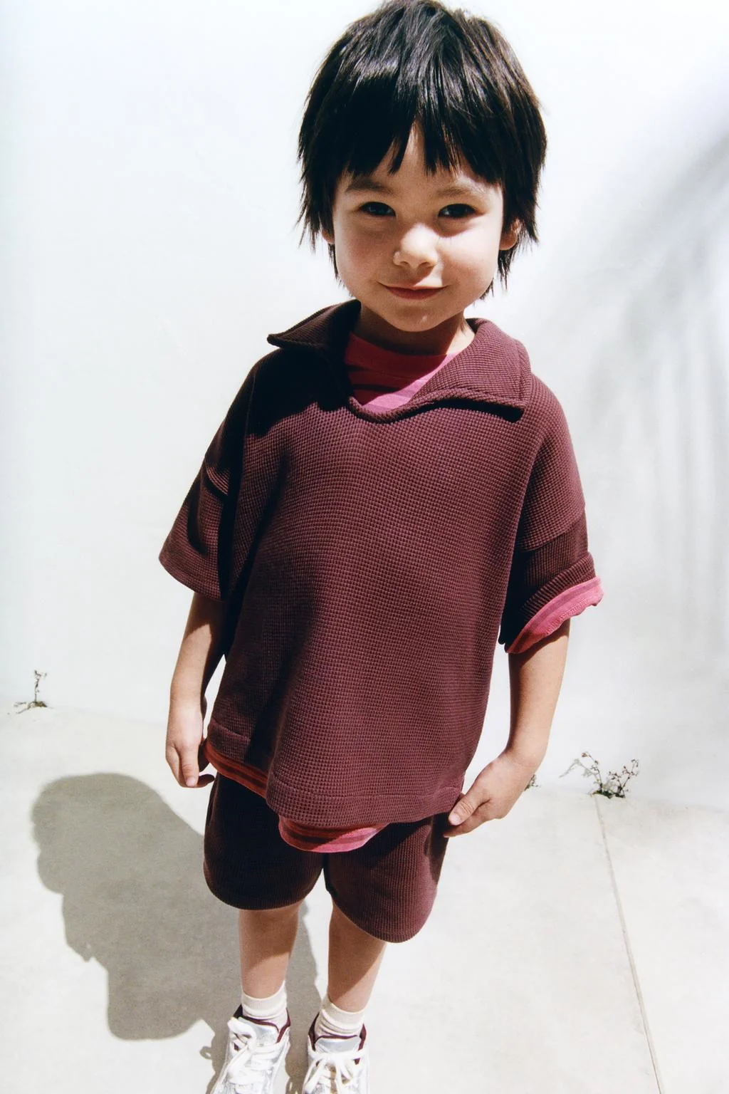 Комплект для джоггинга: поло с вафельной вязкой и бермуды — Комплекты