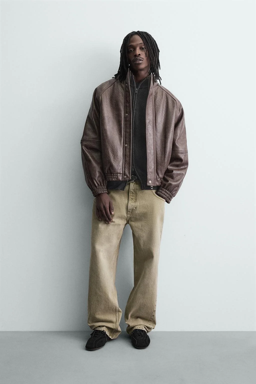 Куртка с эффектом винтажной кожи — Под кожу