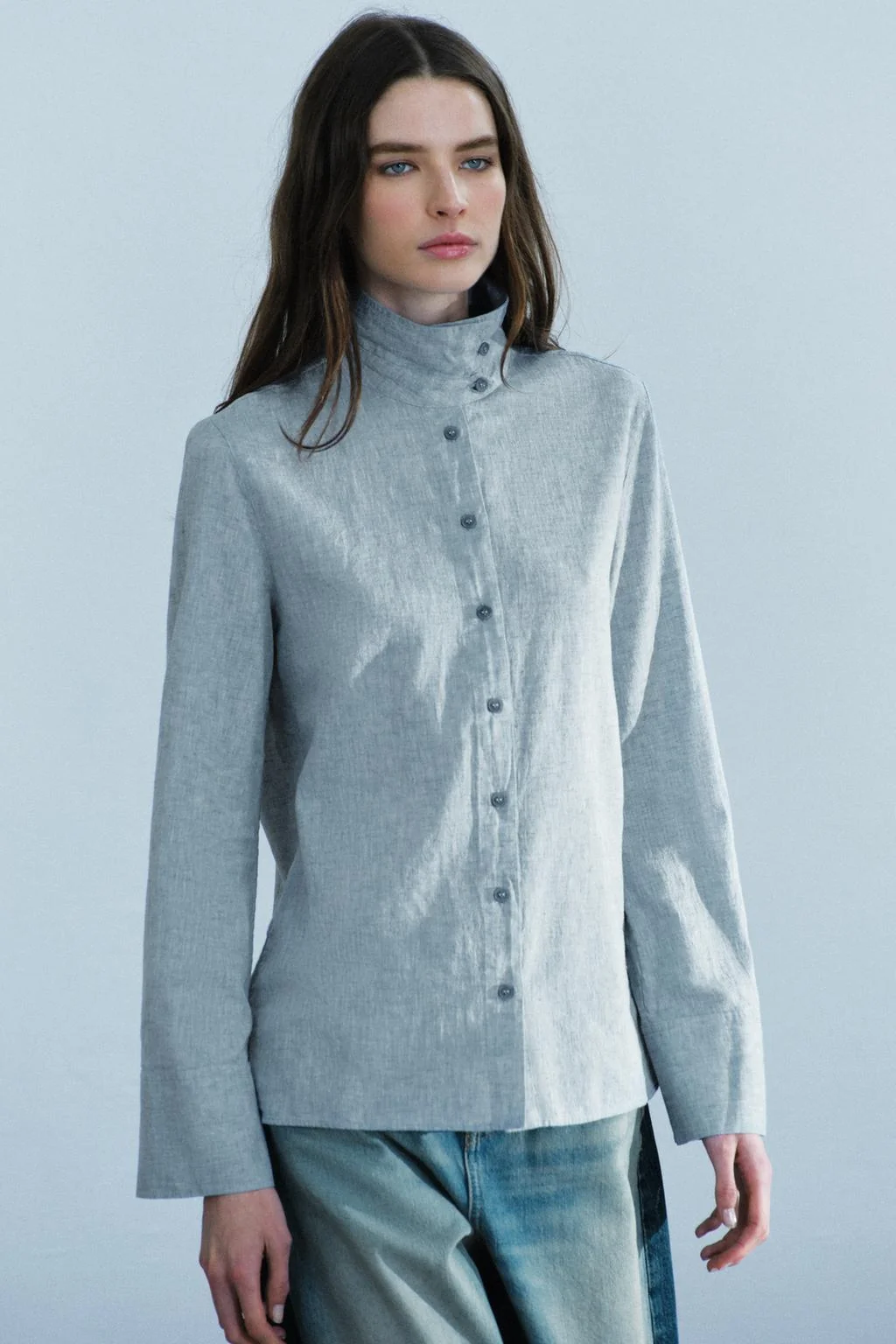 ZW COLLECTION рубашка из льняной смеси