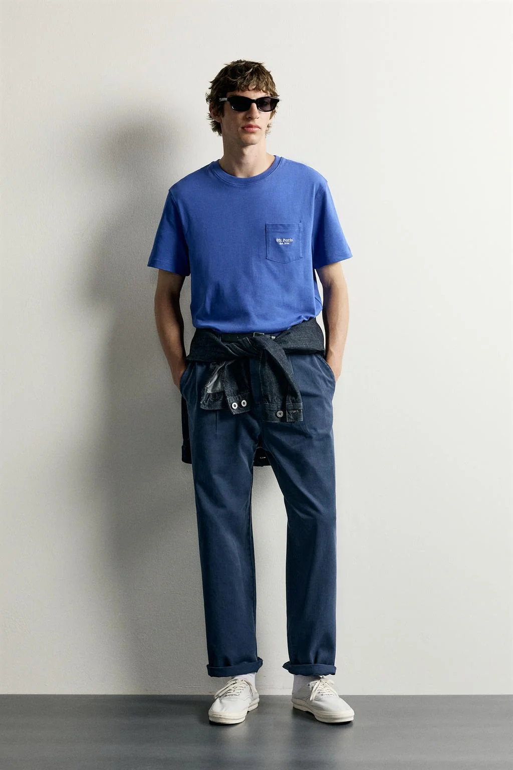 Футболка с вышитым карманом 0FR. PARIS X ZARA