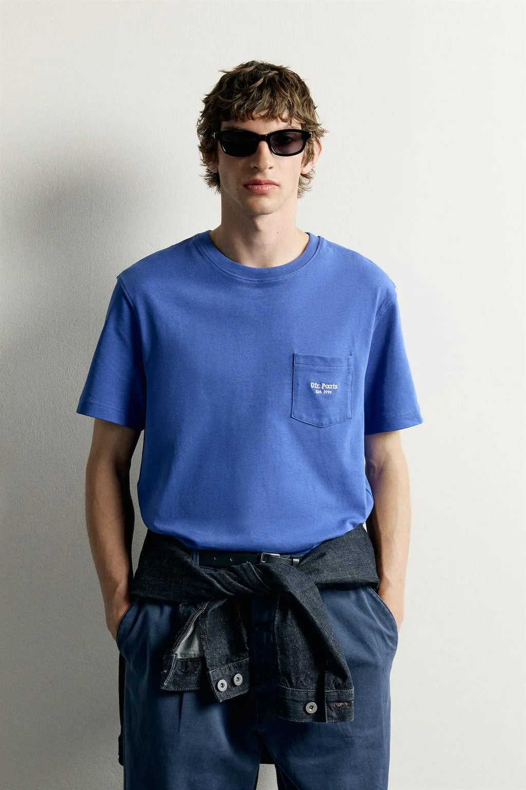 Футболка с вышитым карманом 0FR. PARIS X ZARA