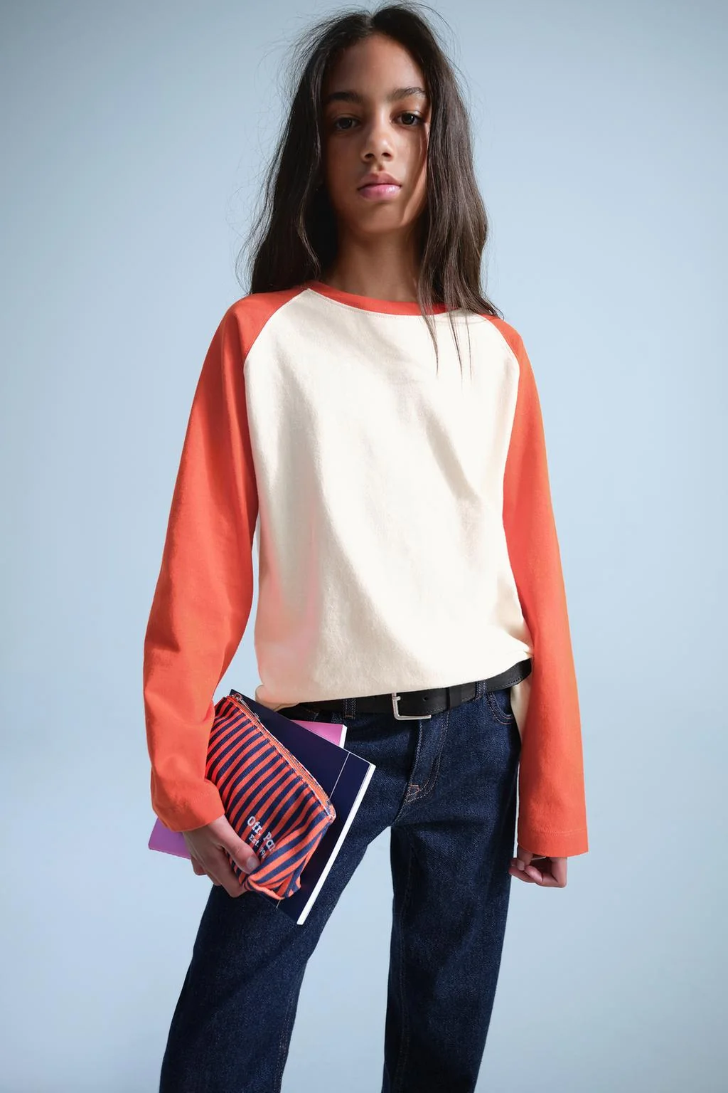 Футболка с длинным рукавом реглан 0FR. Paris x ZARA