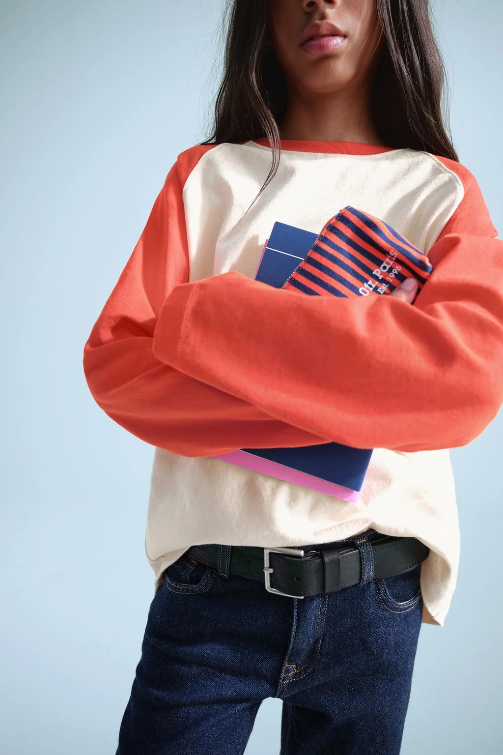 Футболка с длинным рукавом реглан 0FR. Paris x ZARA