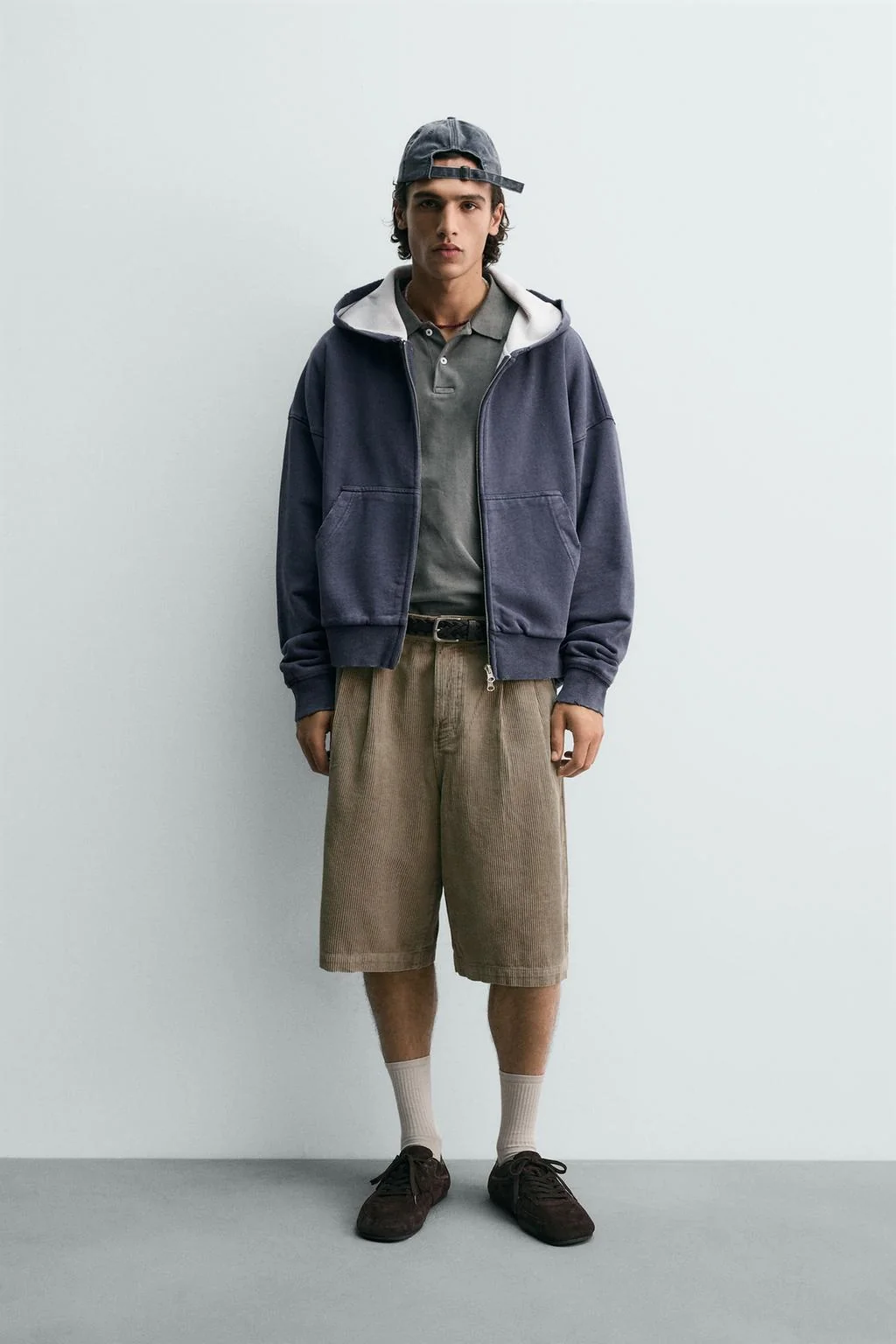 Шорты-бермуды из вельвета с широкими штанинами — Новое поколение