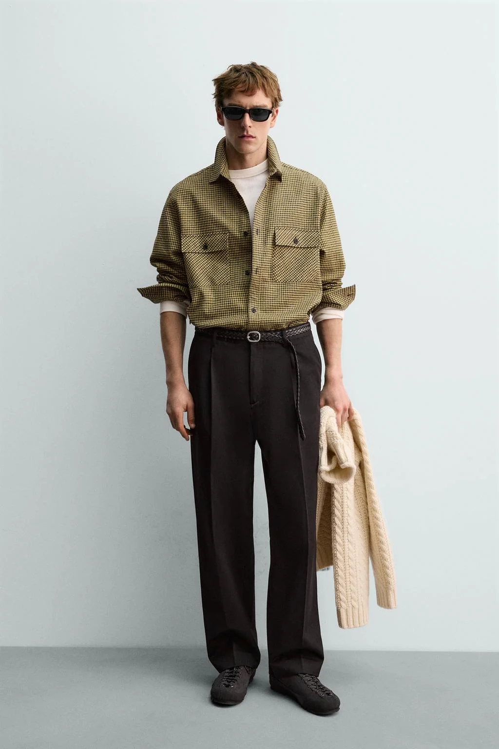 Рубашка из фланели в клетку AARON LEVINE X ZARA