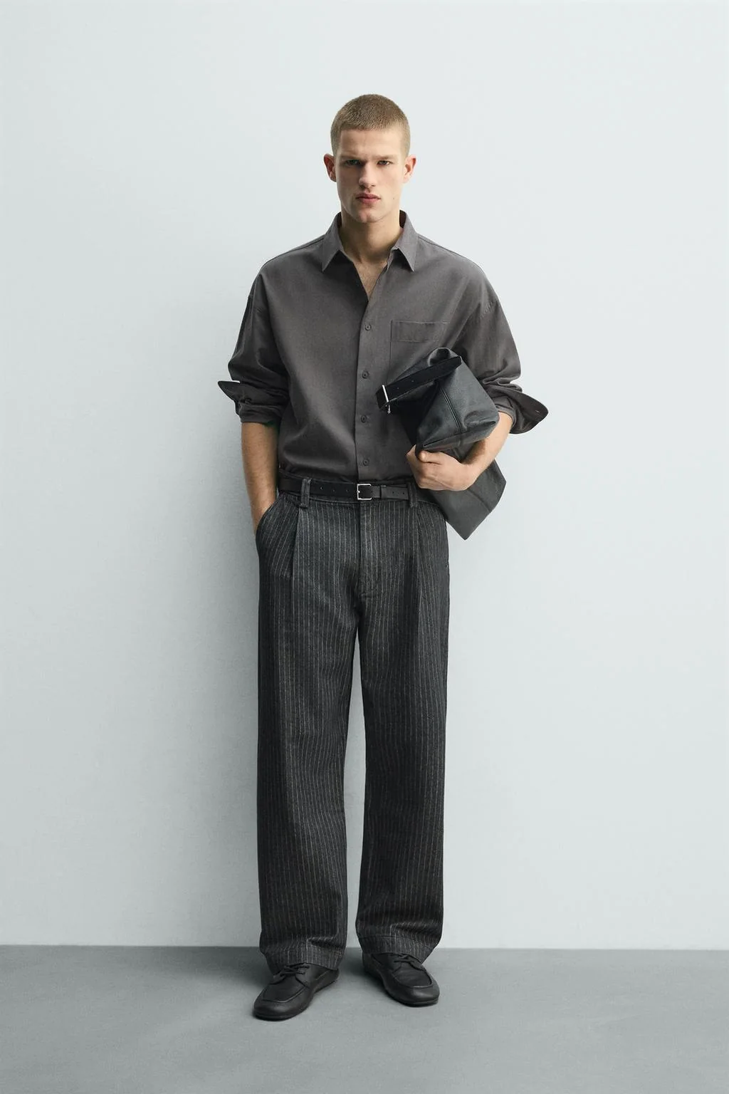 Свободного кроя чино-брюки в полоску — Таилорированные