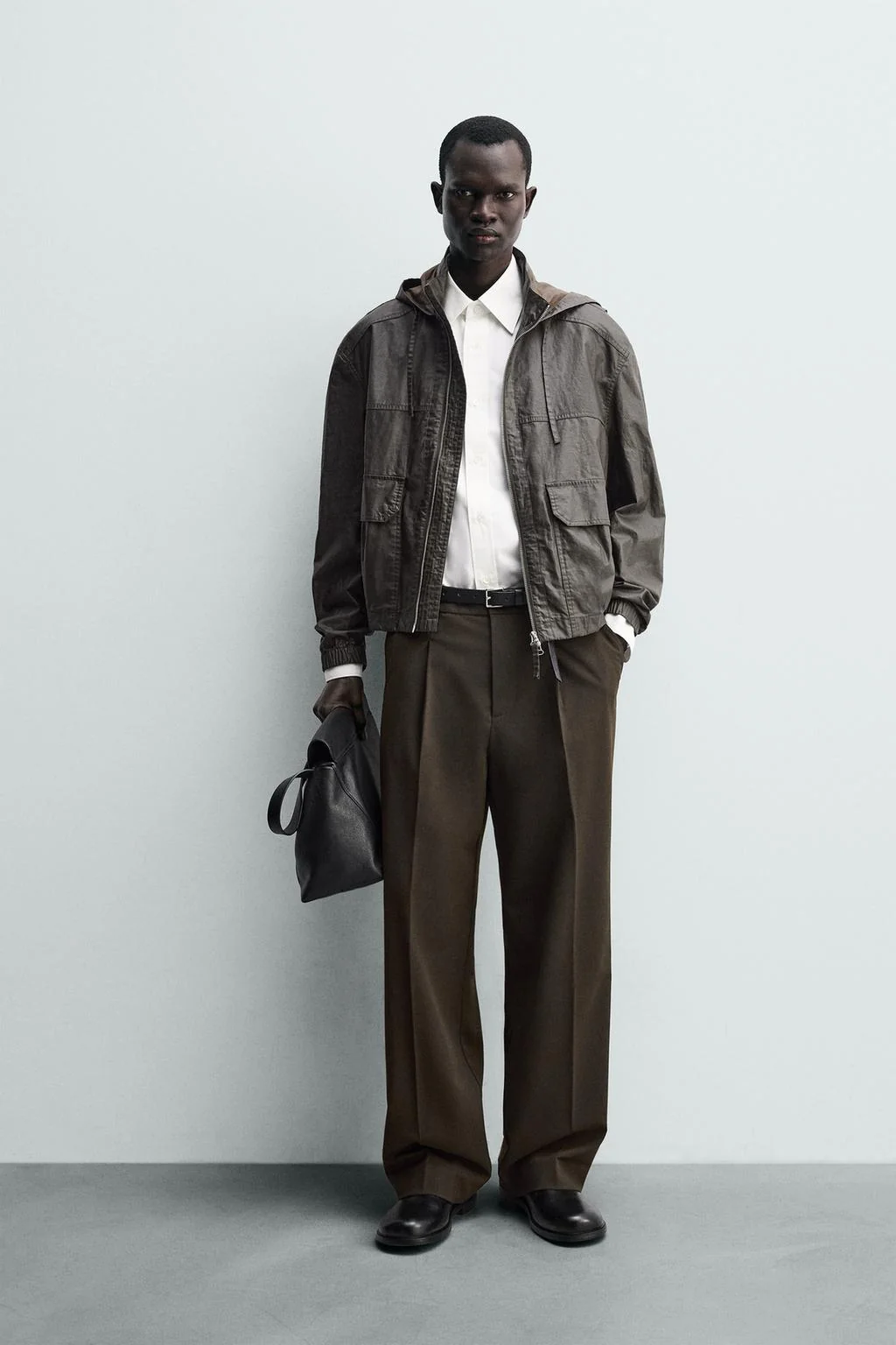 Льняно-хлопковая куртка с восковым покрытием