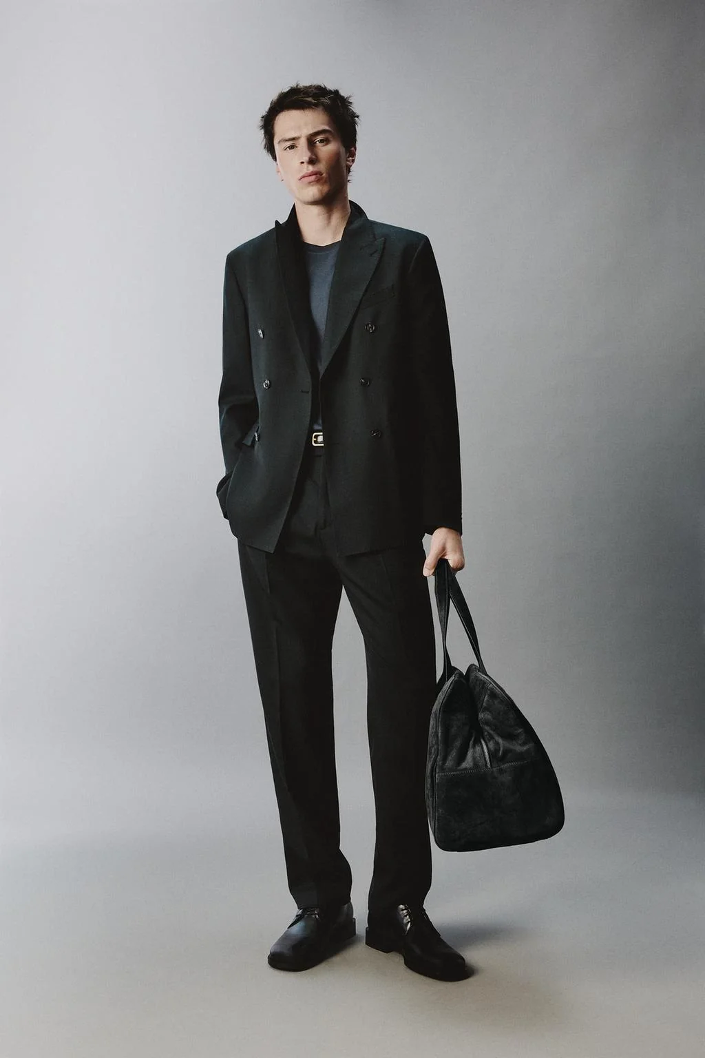 Пиджак костюмный из шерстяной смеси двубортный