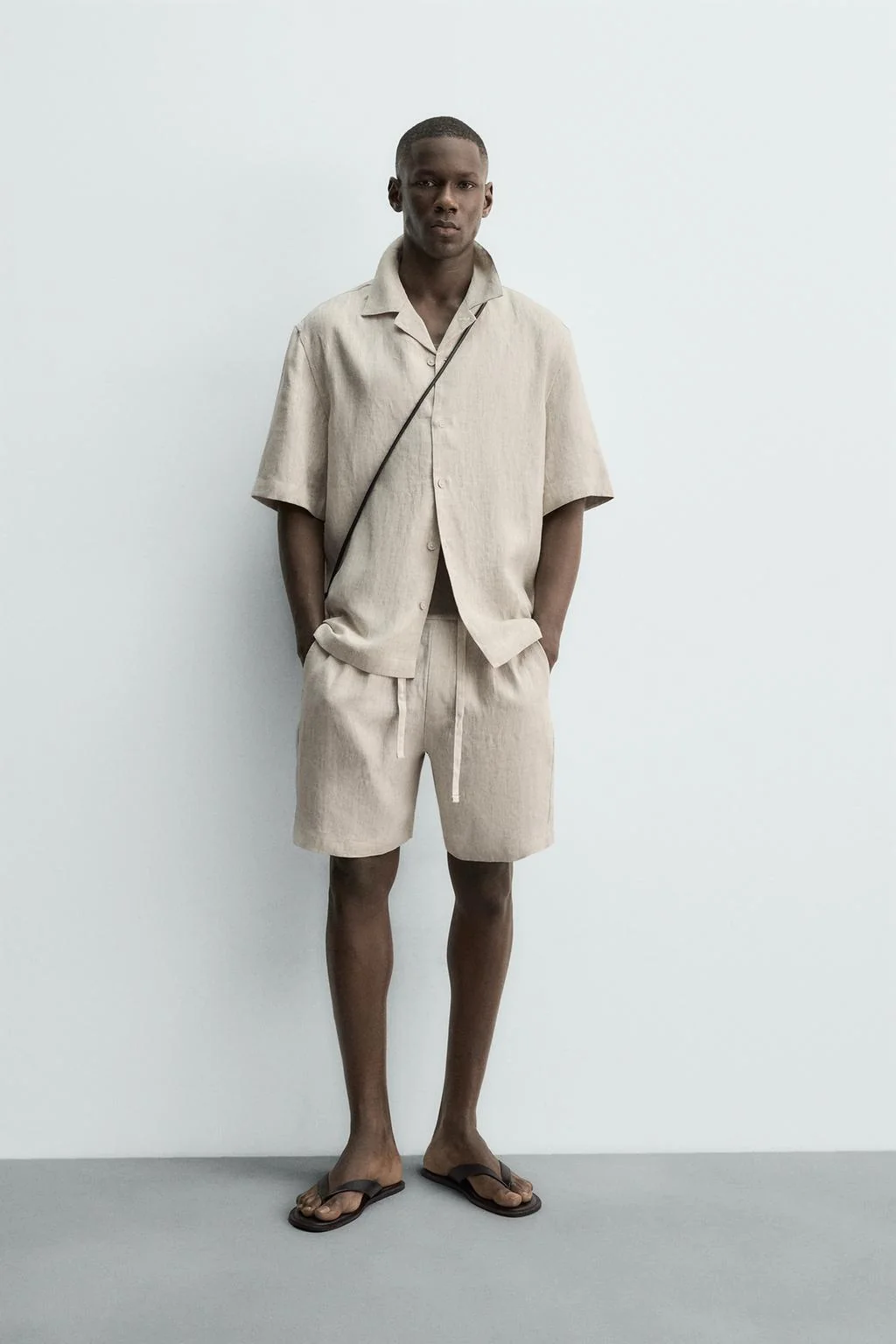 Рубашка свободного кроя, 100% льняная
