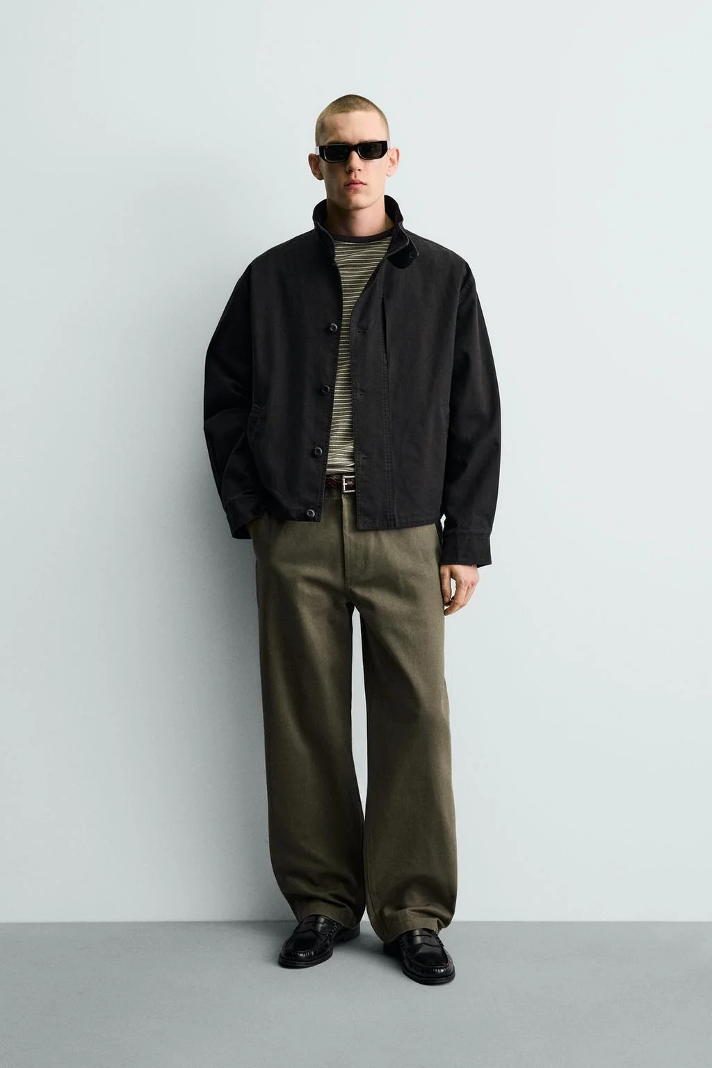 Хлопковая куртка бокс-кроя