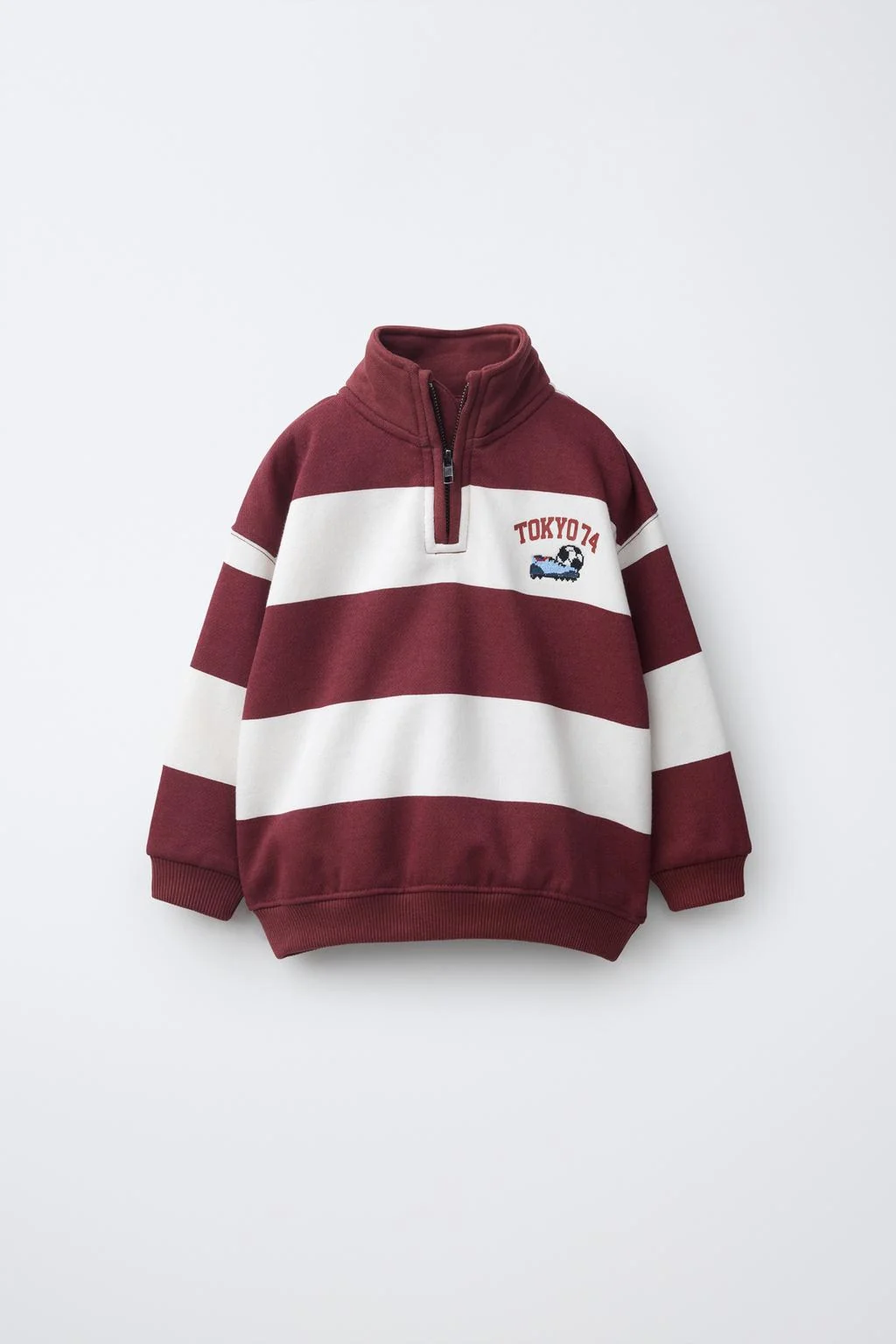 Полосатый свитшот в стиле VARSITY