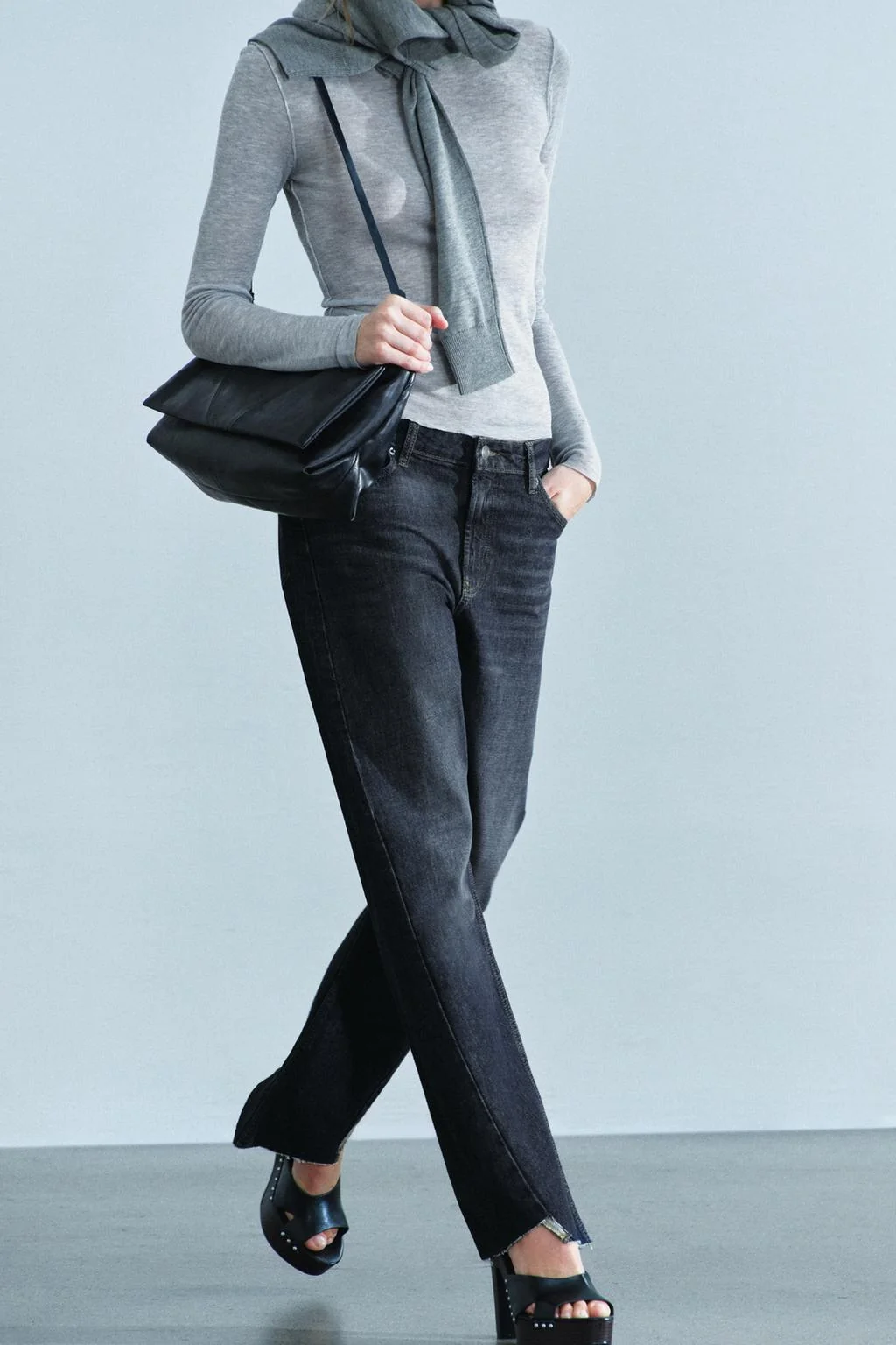 Джинсы ZW Collection The Split Seam Straight Low-Rise