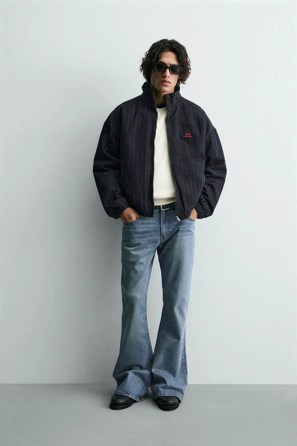 Вышитая джинсовая куртка в полоску — Форд