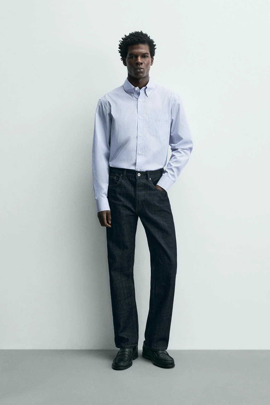 Текстурированная полосатая рубашка