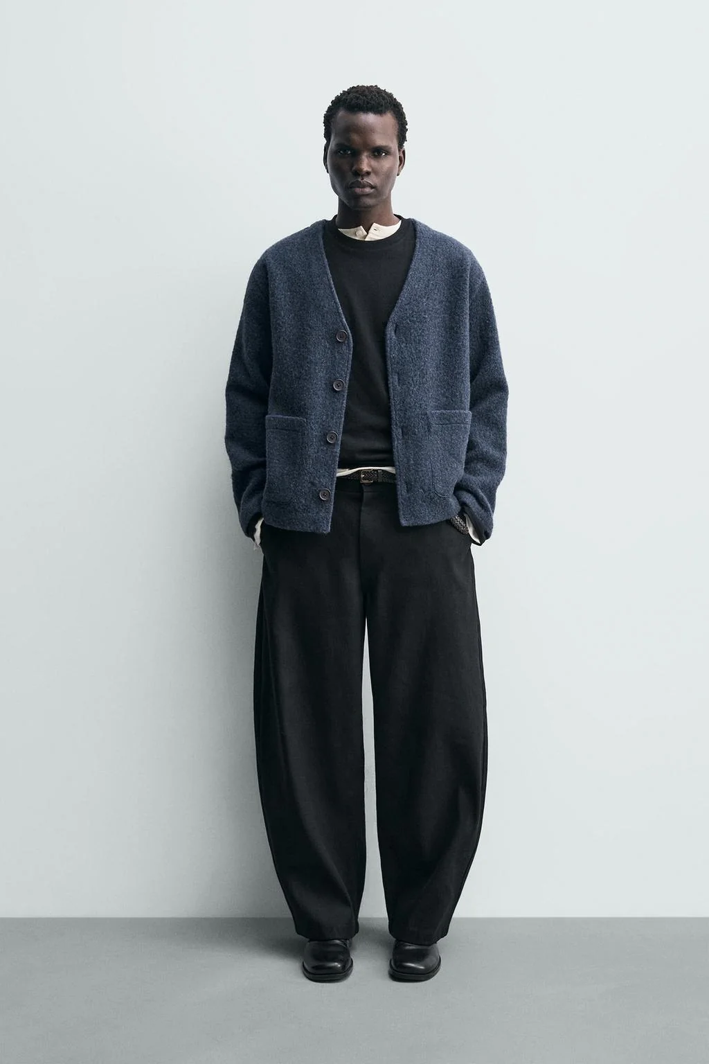 Фактурный шерстяной кардиган