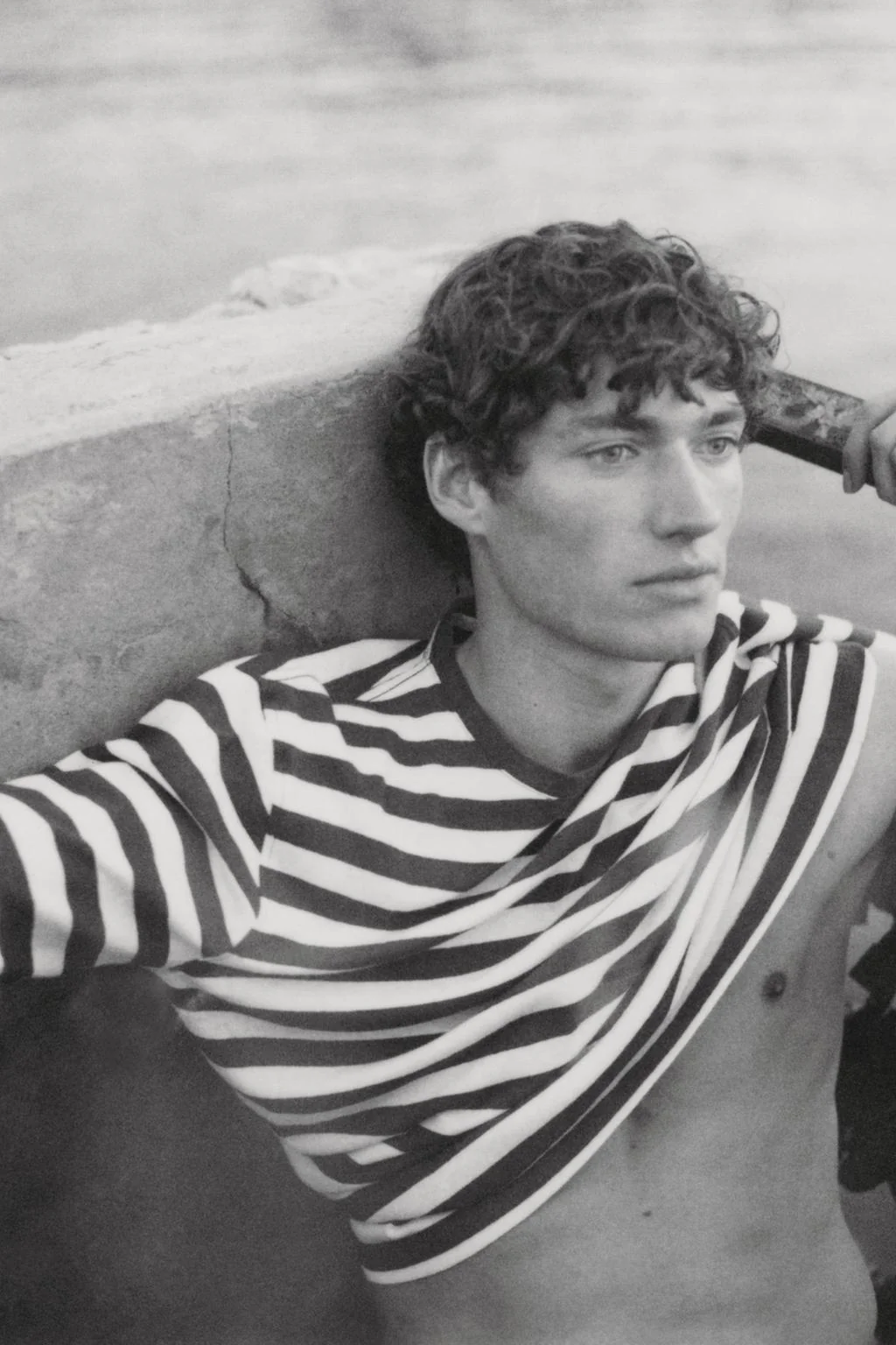 Футболка с длинным рукавом в полоску