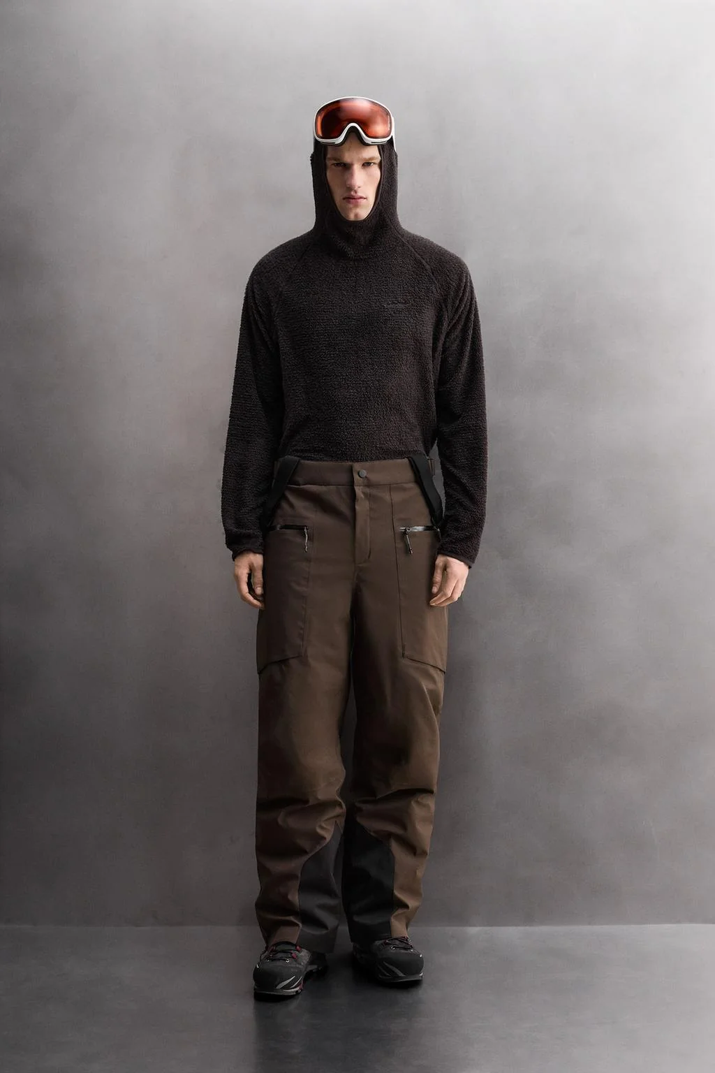 Текстурированный флисовый лыжный худи — Пульоверки | сутики