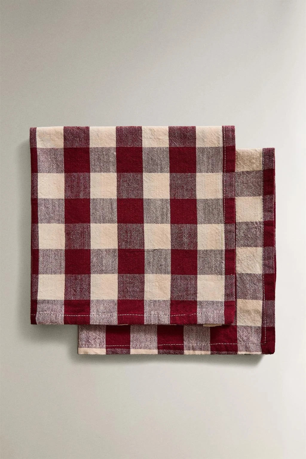 Набор больших салфеток в клетку (набор из 2 шт.)
