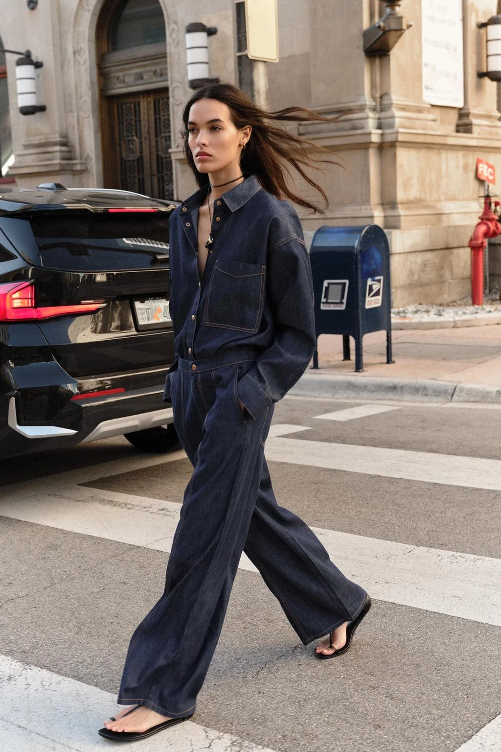 Z1975 джинсы-джоггеры с широкими штанинами и высокой посадкой