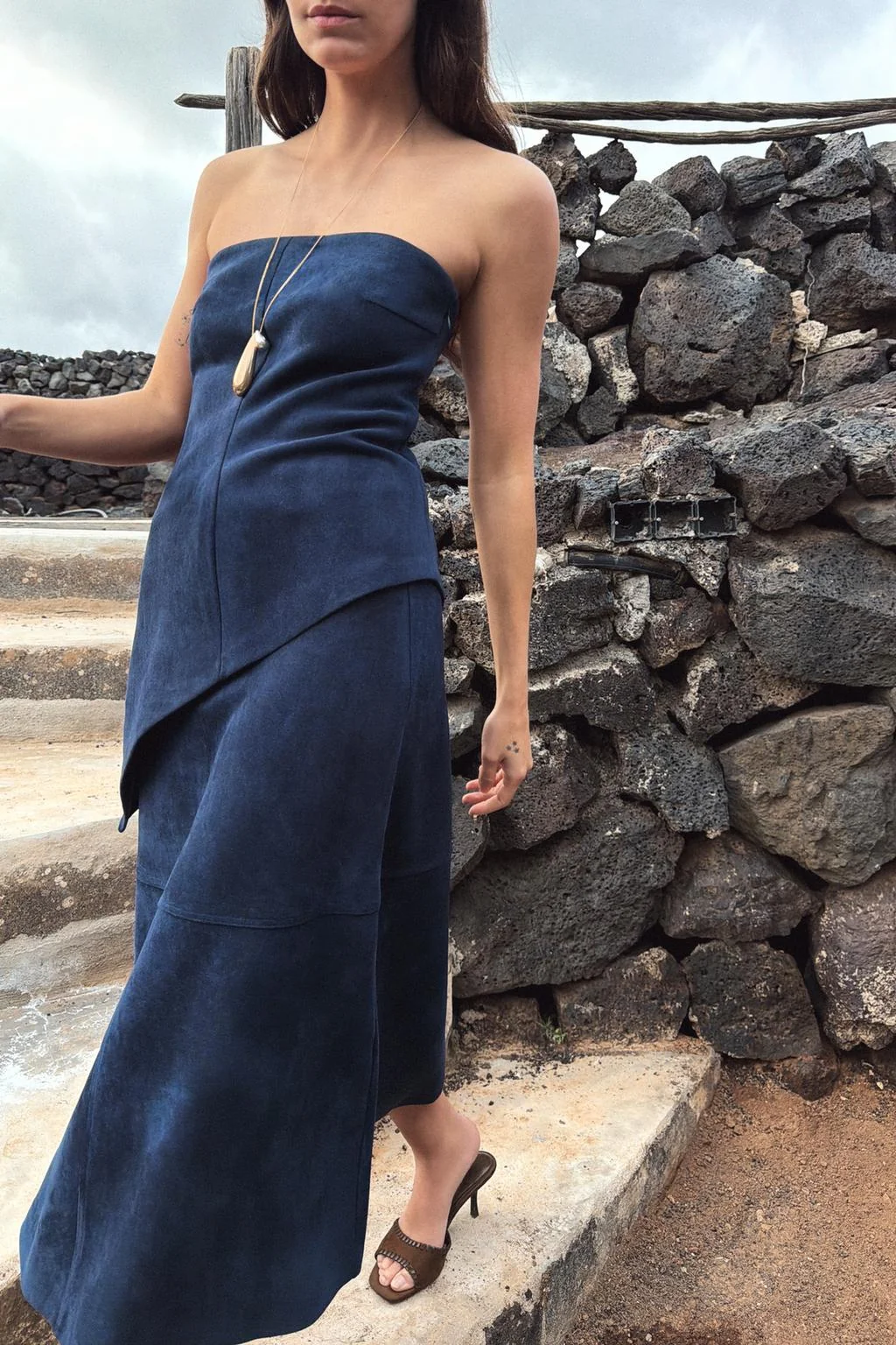 Асимметричный топ из искусственной замши