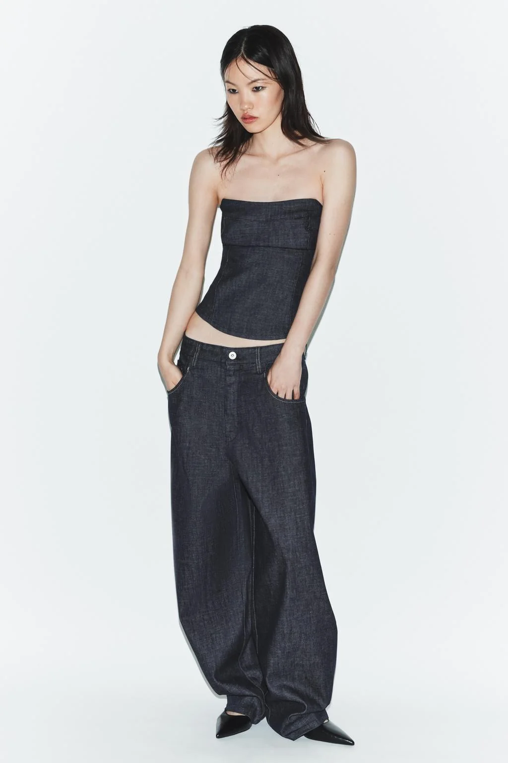 TRF джинсовый топ-бандо