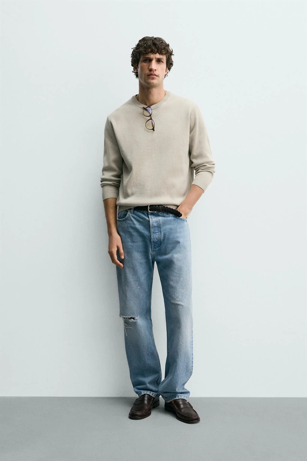 Фактурный хлопковый свитер