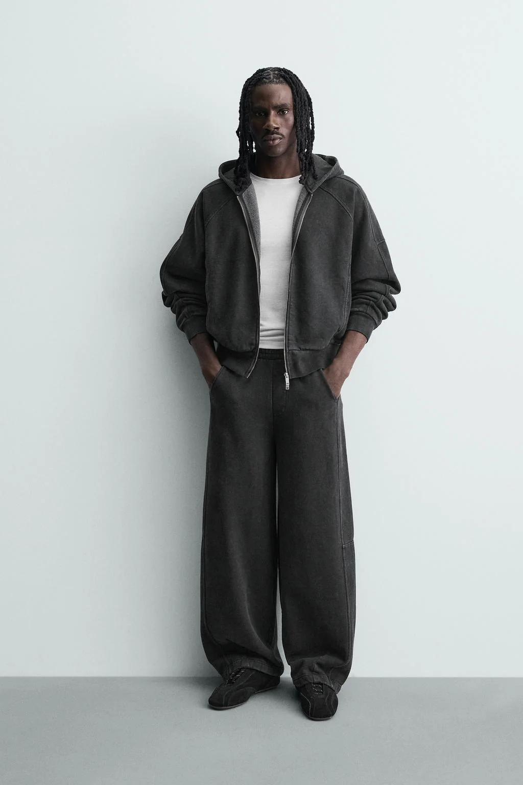 Укороченный худи оверсайз — Худи