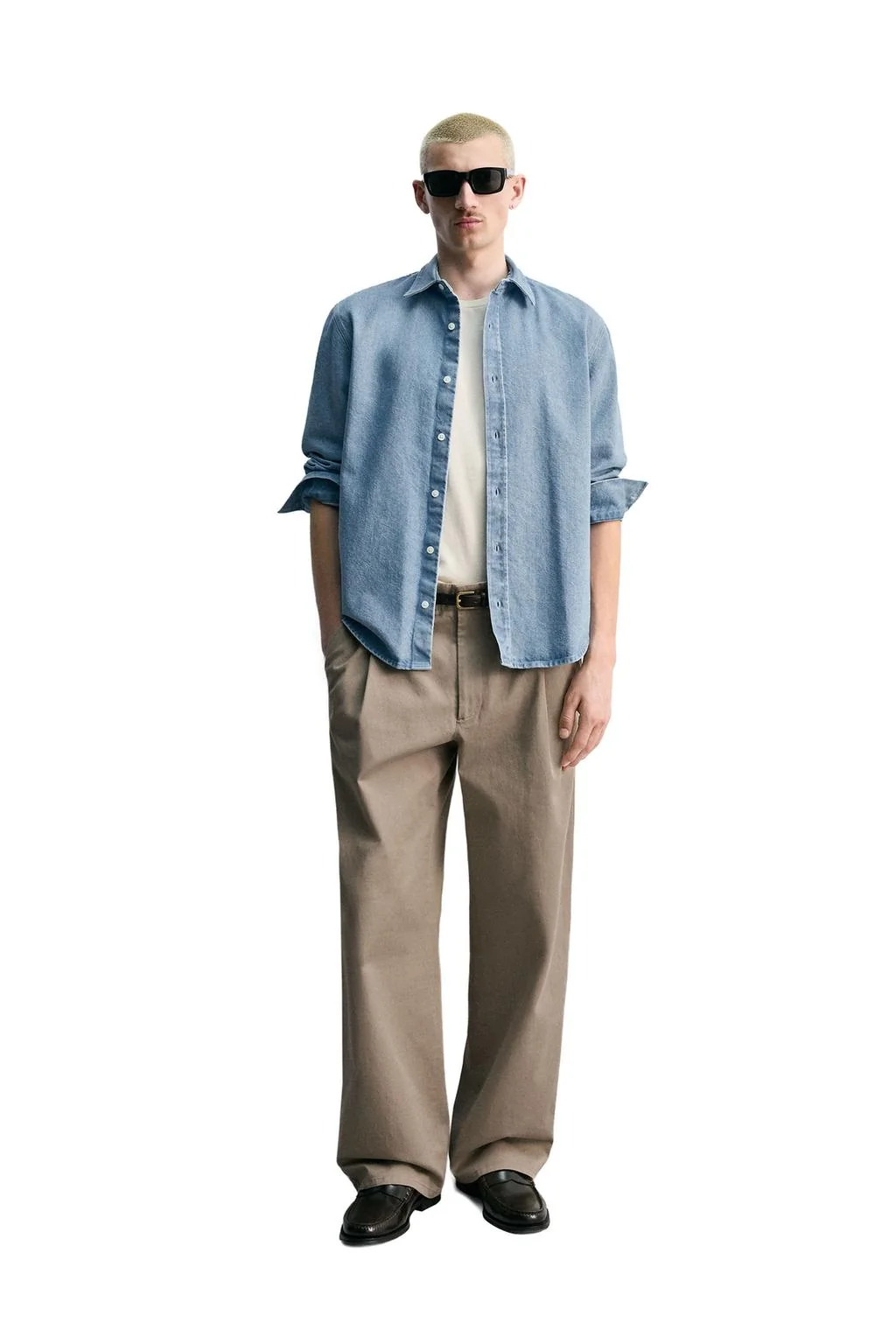 Джинсовая рубашка регулярного кроя, варёная — Деним