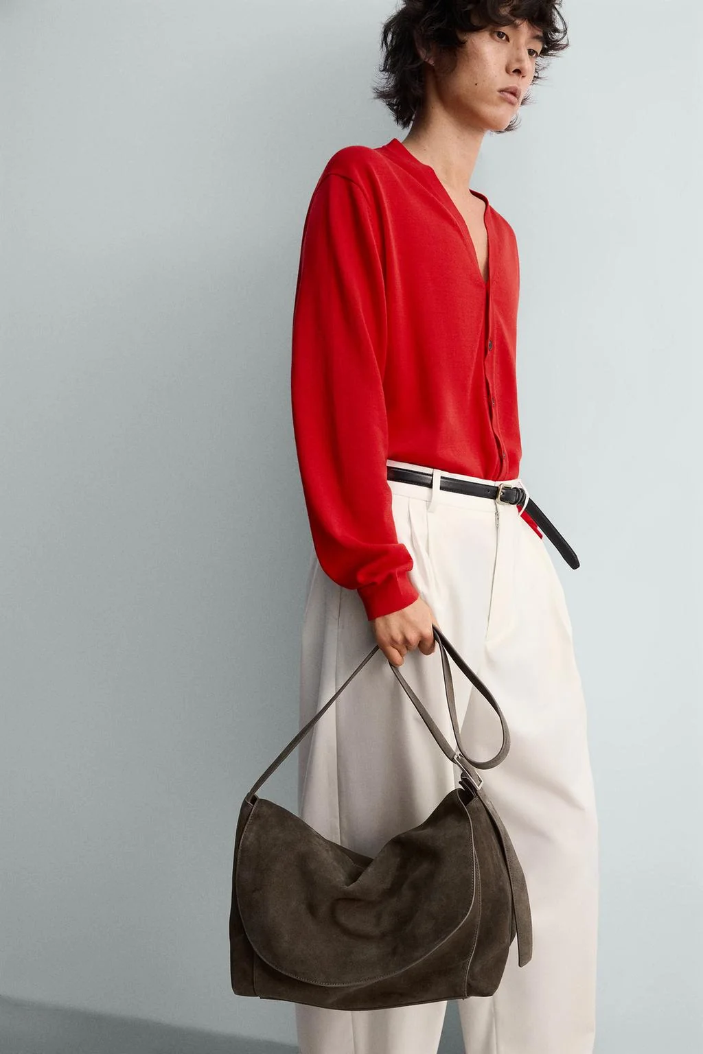 Кожаная сумка через плечо