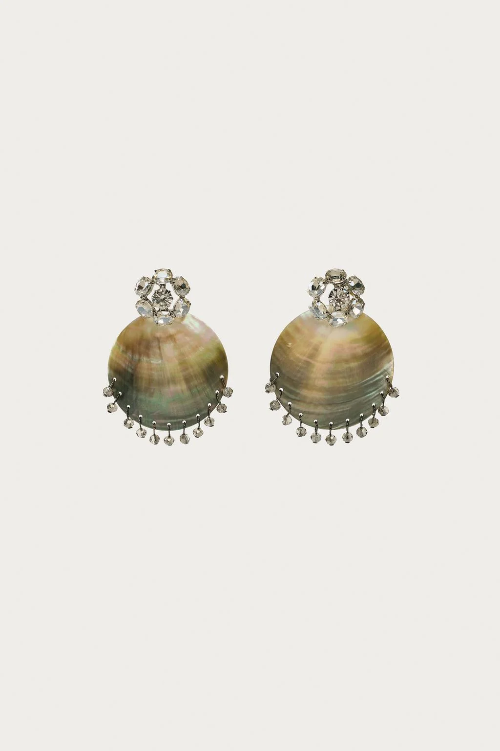 Серьги с ракушками и камнями Marisa Berenson x Zara