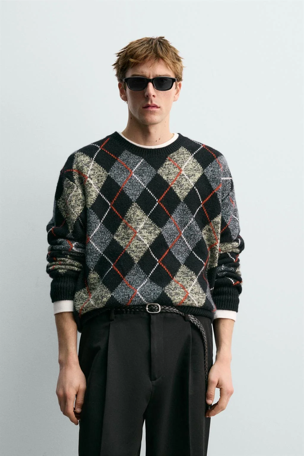 Свитер аргайл из 100% кашемира Аарон Левин X ZARA