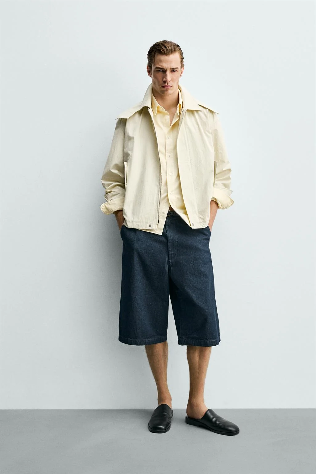 Укороченная техническая парка с капюшоном