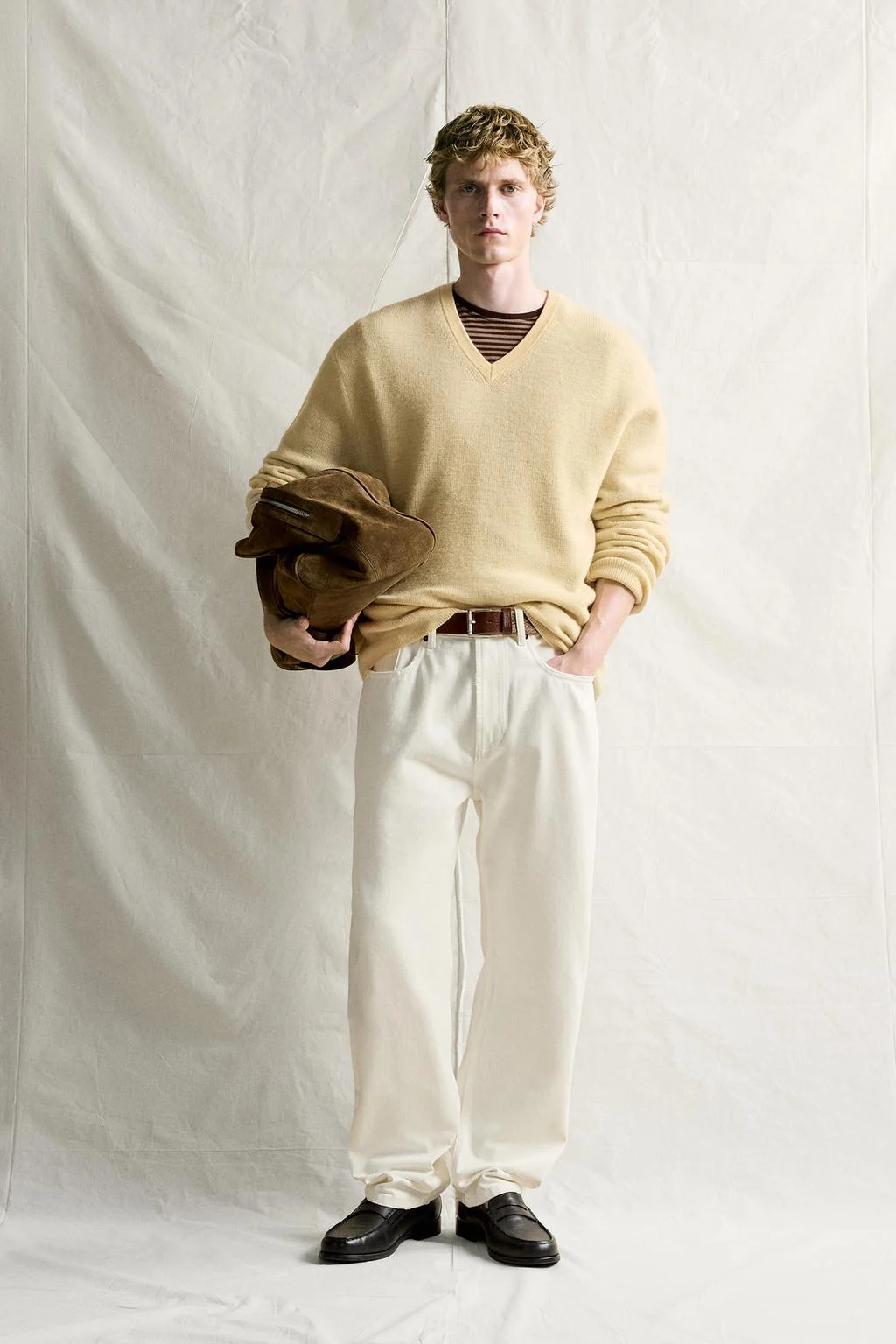 100% wool relaxed fit джемпер