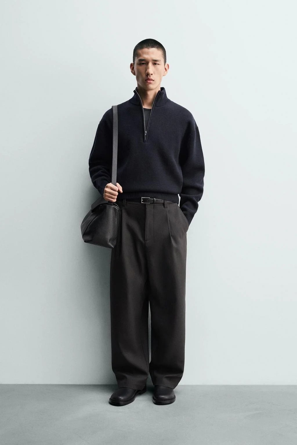 Свитер с четвертью молнии — Толстовка с молнией до четверти