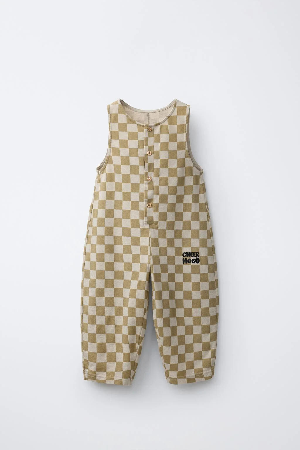 Длинные клетчатые комбинезоны