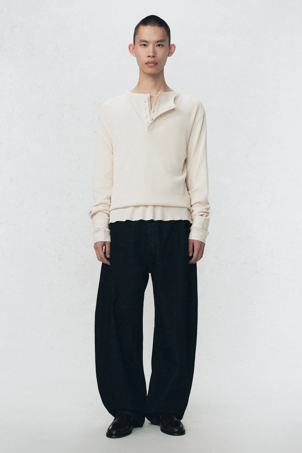 SOSHIOTSUKI x ZARA рубашка-хенли вафельной вязки