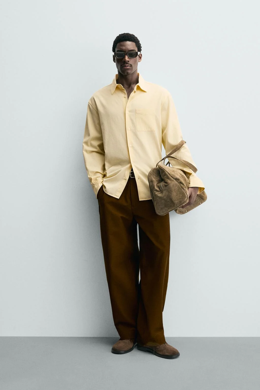 Рубашка свободного кроя с карманом